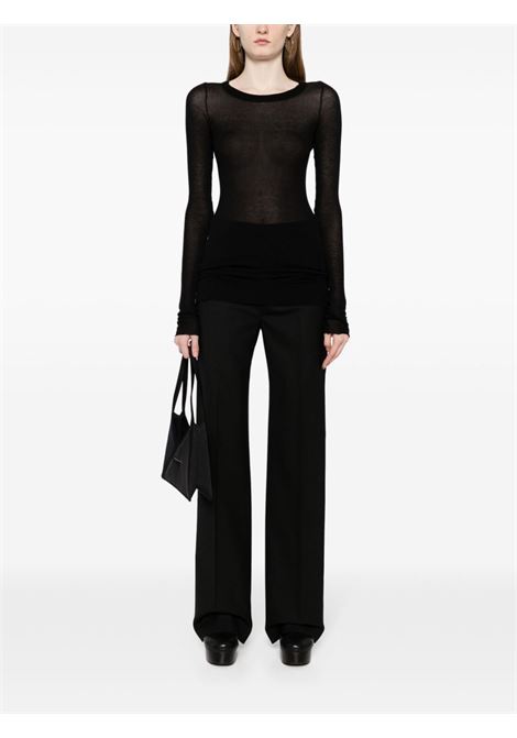 Black straight-leg tailored trousers - women RICK OWENS | RP01D2302ZL09